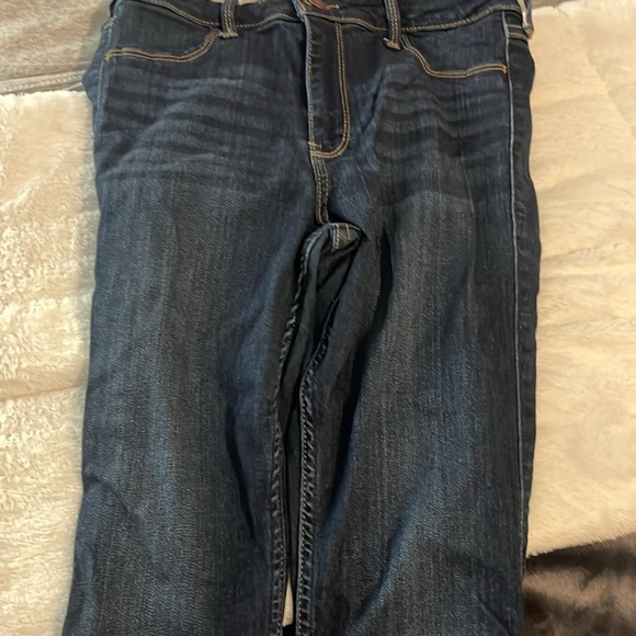 Holister High Rise Jean Jegging Size 9R Dark wash distressed denim #10109 - Picture 4 of 4
